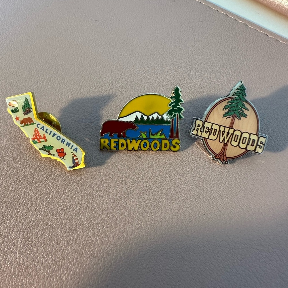 California and Red Woods Pins